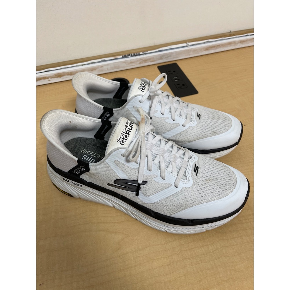 Skechers Slip-ins Go Run Max Cushioning White Black Sneakers 220526 Mens 12